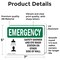 Signmission Safety Shower And Eye Wash Station With Symbol, 7 in W x Rectangle, Vinyl Decal OS-2PACK-EM-D-57-L-10418 - alternate 5